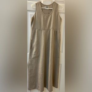 Flax small dark natural linen dress or jumper